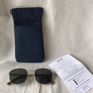Le Specs aviator style ladies goldtone frame sunglasses